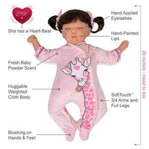 Paradise Galleries Reborn Doll w/ Heartbeat - Sleeping Tall Dreams