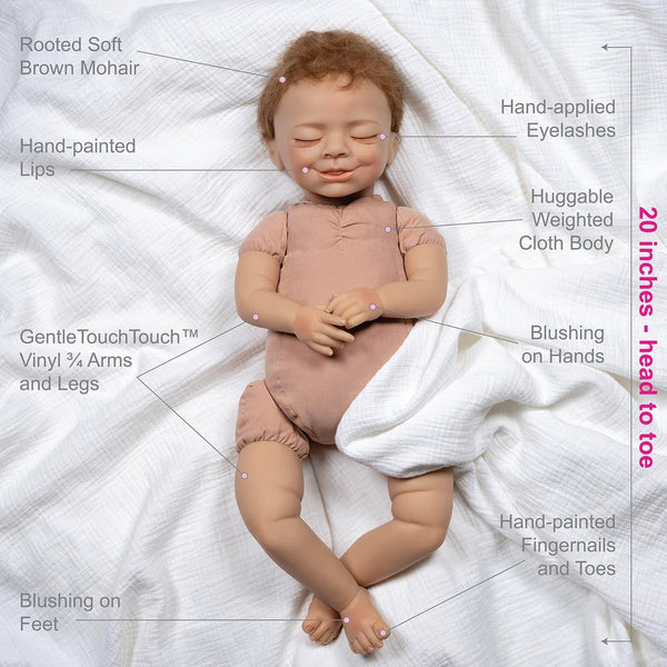 Paradise Galleries Sleeping Reborn Baby Doll Girl 20