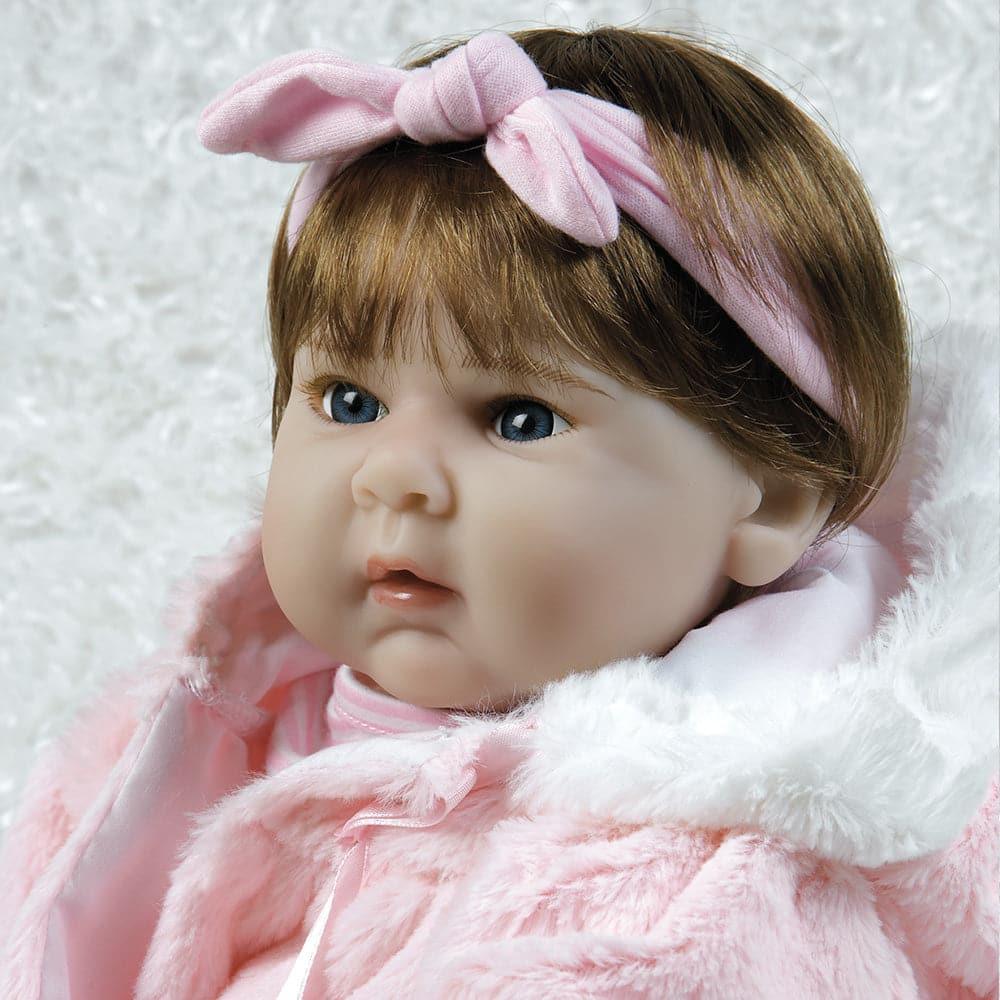 Reborn Like Realistic & Lifelike Girl Baby Doll - Snow Bunny, 19 inch Silicone-Like Vinyl