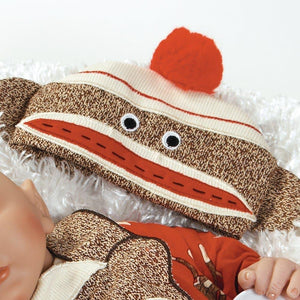 Baby Doll That Looks Real, Sock Monkey Business, Soft Vinyl, 16 inch Paradise Galleries Reborn