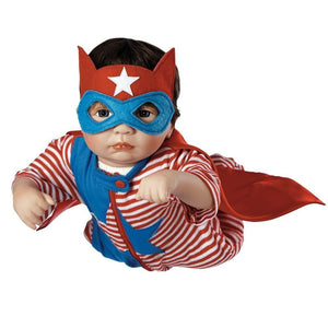 Super Hero Doll, Baby Boy Doll, 19" GentleTouch Vinyl, Weighted Body