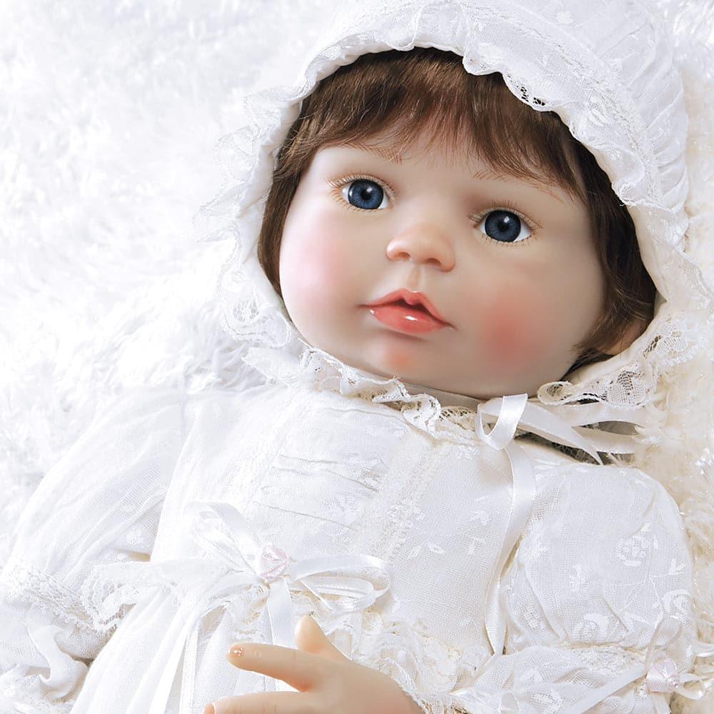 Real Born Baby Doll in Silicone Vinyl, Sweet Emmeline, 21 inch Paradise Galleries Reborn