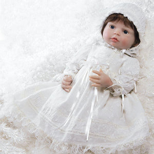 Real Born Baby Doll in Silicone Vinyl, Sweet Emmeline, 21 inch Paradise Galleries Reborn