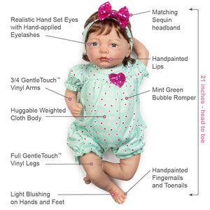 Paradise Galleries Reborn Toddler - UV Activated Sweet Kisses