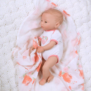 Reborn Preemie Baby Doll 16" Swaddlers: Peach Blossom - Paradise Galleries 