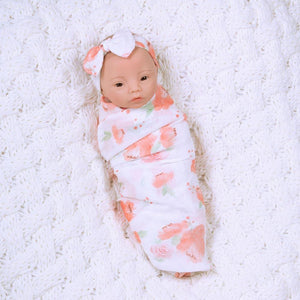 Reborn Preemie Baby Doll 16" Swaddlers: Peach Blossom - Paradise Galleries 