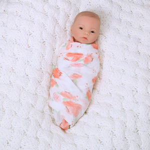 Reborn Preemie Baby Doll 16" Swaddlers: Peach Blossom - Paradise Galleries 