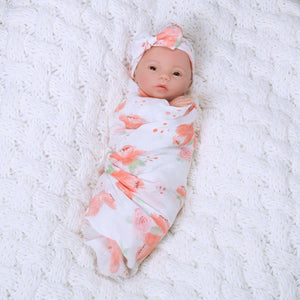 Reborn Preemie Baby Doll 16" Swaddlers: Peach Blossom - Paradise Galleries 