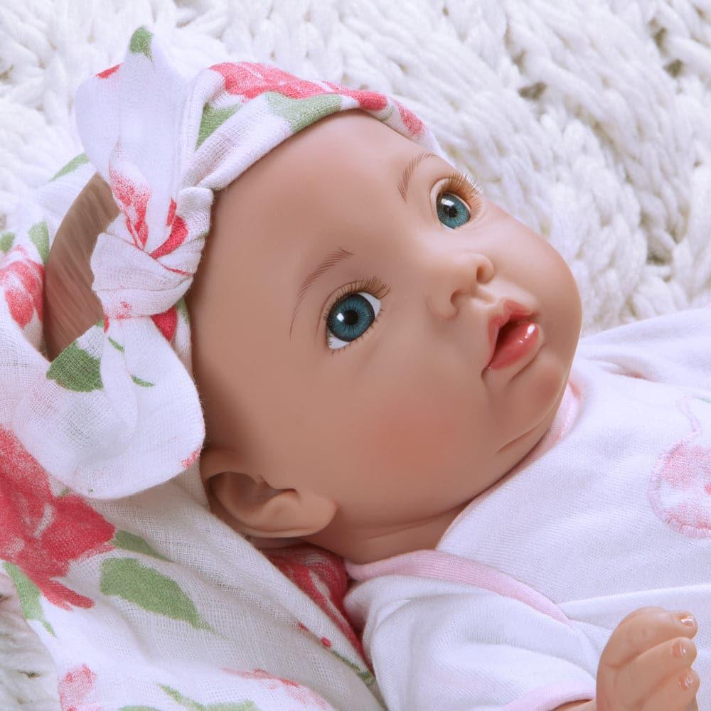 Reborn Newborn Baby Doll 16" Swaddlers: Rose Petal - Paradise Galleries