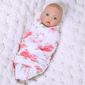 Reborn Newborn Baby Doll 16" Swaddlers: Rose Petal - Paradise Galleries