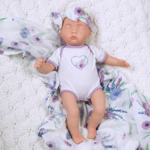 Newborn 16" Reborn Preemie - Swaddlers: Sleeping Lilac - Paradise Galleries