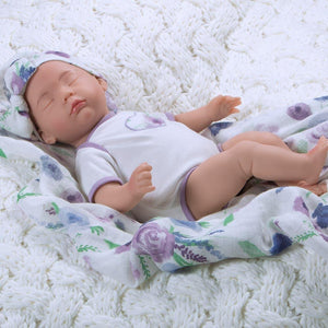 Newborn 16" Reborn Preemie - Swaddlers: Sleeping Lilac - Paradise Galleries