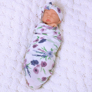 Newborn 16" Reborn Preemie - Swaddlers: Sleeping Lilac - Paradise Galleries