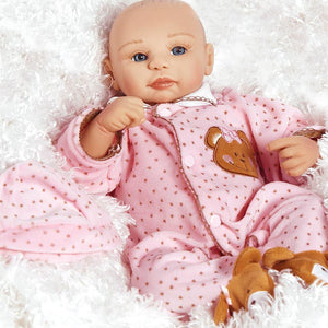 Real Life Twin Baby Dolls Set, Teddy Bear Twins Set, Soft Vinyl, 16 inch Paradise Galleries Reborn Twins