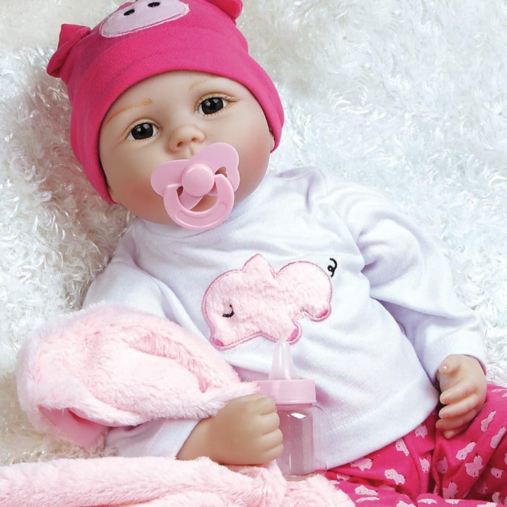 Real Looking Girl Baby Doll This Little Piggy, Silicone Vinyl Paradise Galleries Reborn