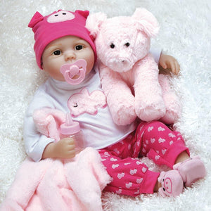 Real Looking Girl Baby Doll This Little Piggy, Silicone Vinyl Paradise Galleries Reborn