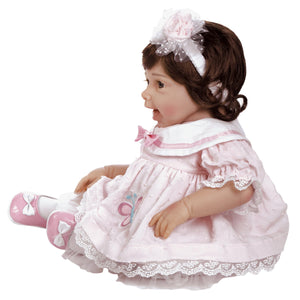 Tickled Pink, 20 inch Giggling Baby Doll in Silicone-like Flex-Touch Vinyl, Weighted