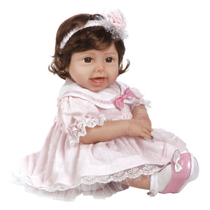 Tickled Pink, 20 inch Giggling Baby Doll in Silicone-like Flex-Touch Vinyl, Weighted