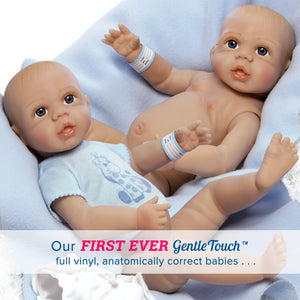 Real Life Boy Baby Doll, Anatomically Correct Tiny Twins, 18 inch Paradise Galleries Reborn