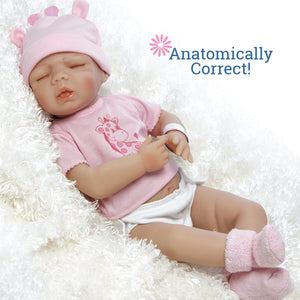 Real Life Girl Baby Doll, Anatomically Correct Tiny Twins, 18 inch Paradise Galleries Reborn