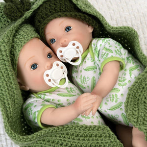 Paradise Galleries Lifelike Newborn Baby Doll - Two Peas in a Pod