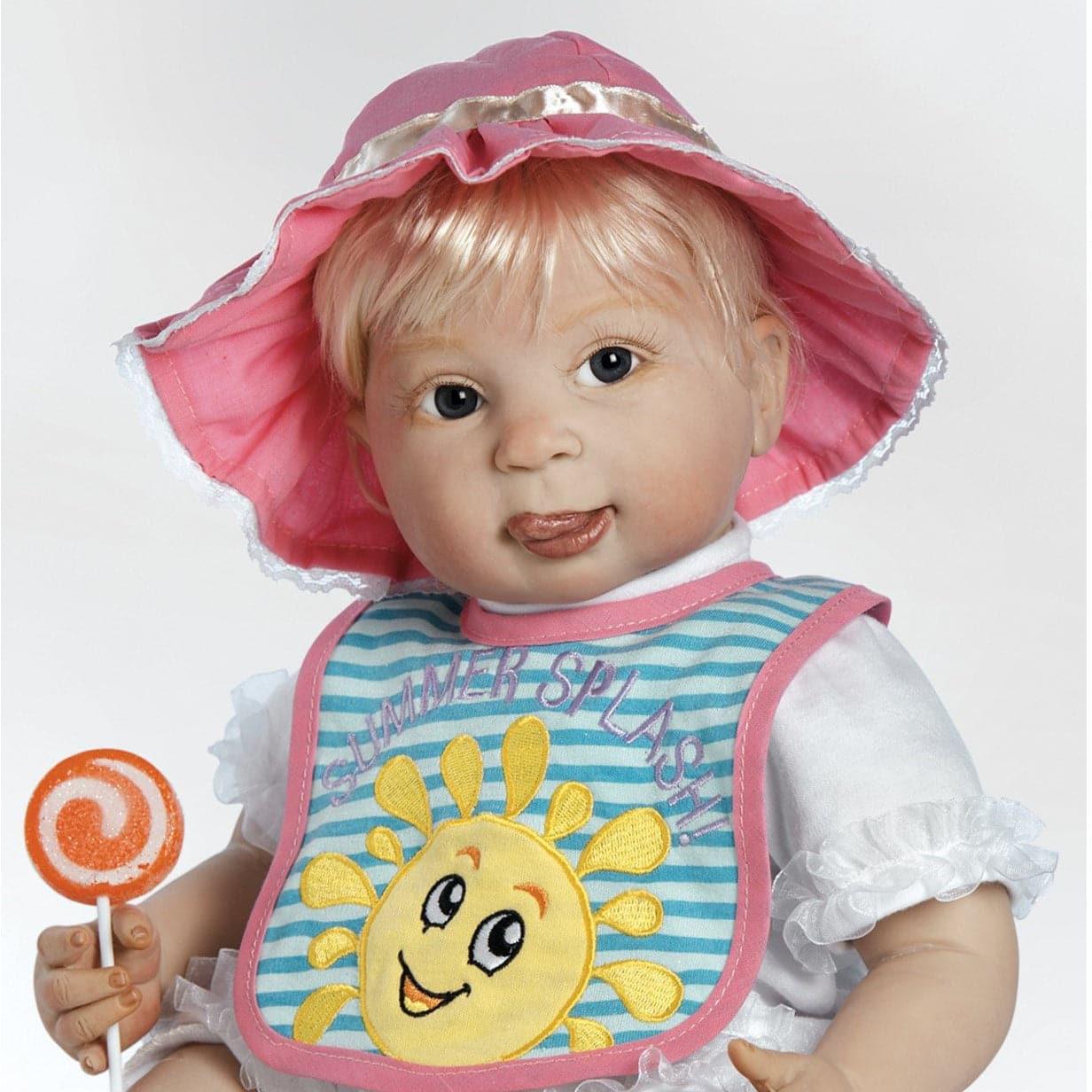 18 inch Real Life Baby Doll - Yummy in My Tummy Doll in Silicone-like Vinyl