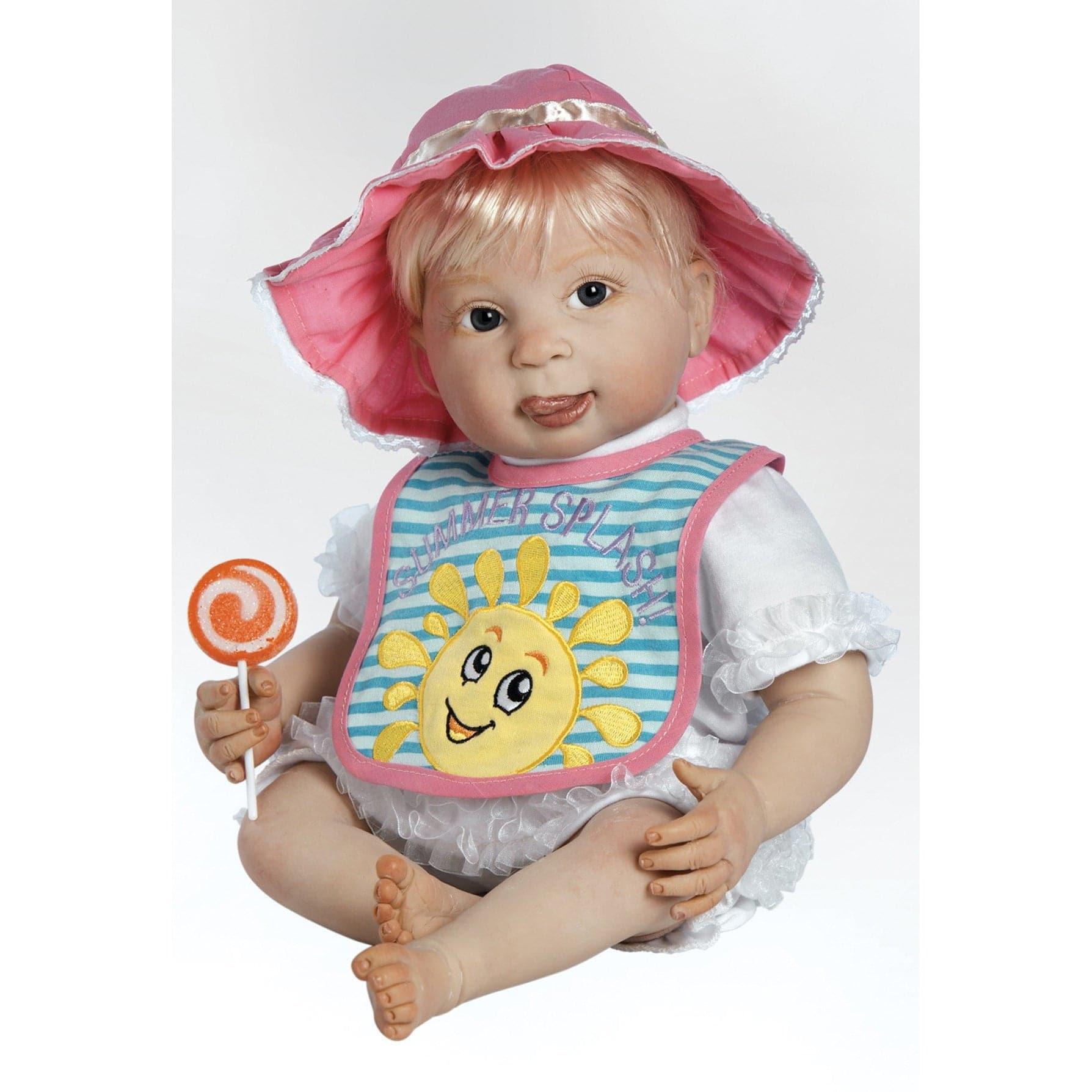 18 inch Real Life Baby Doll - Yummy in My Tummy Doll in Silicone-like Vinyl