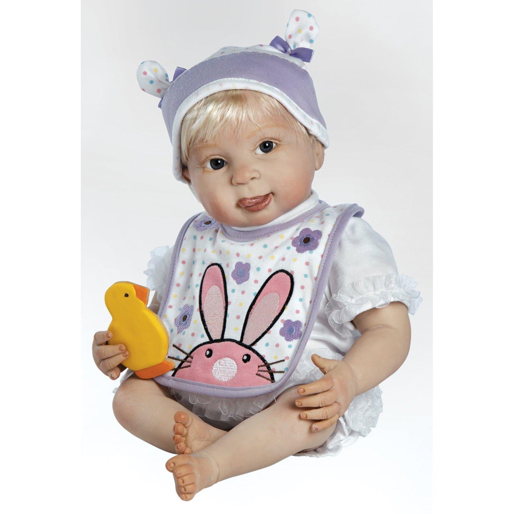 18 inch Real Life Baby Doll - Yummy in My Tummy Doll in Silicone-like Vinyl